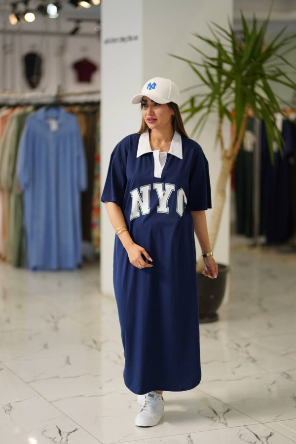پیراهن ماکسی یقه دار _ NYC - Image 5