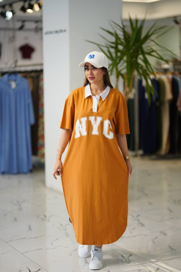 پیراهن ماکسی یقه دار _ NYC - Image 4