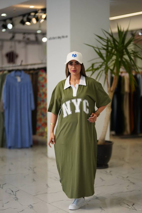 پیراهن ماکسی یقه دار _ NYC - Image 2
